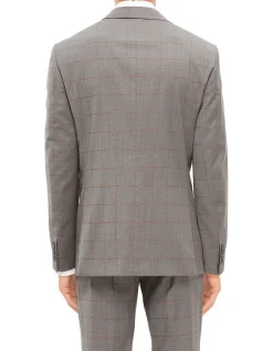 100% MICRO CHECK WOOL, 2 BUTTON VICENZA SINGLE BREASTED FULL CANVAS NOTCH LAPEL SUIT