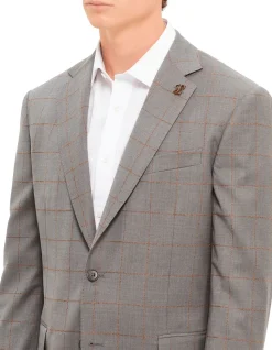 100% MICRO CHECK WOOL, 2 BUTTON VICENZA SINGLE BREASTED FULL CANVAS NOTCH LAPEL SUIT