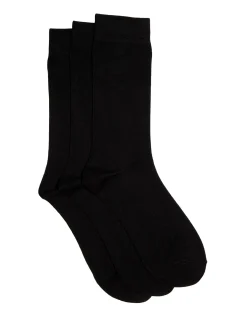 3 PACK PLAIN BUSINESS CREW SOCKS