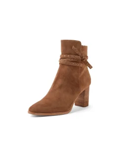 Adaru Suede Wrap Strap Block Heel Boots