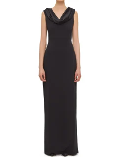 ADELE DRAPED NECKLINE MAXI DRESS