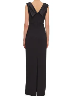 ADELE DRAPED NECKLINE MAXI DRESS