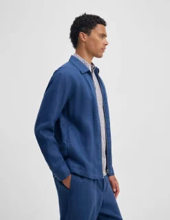 ADEM LINEN ZIP BOMBER