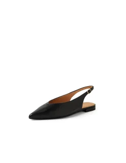 Adjoss Pointed Toe Leather Slingback Flats