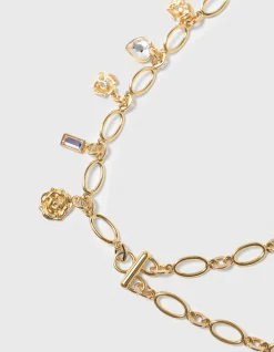 A double chain charm Belt