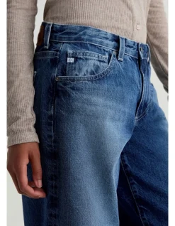 Adria Low Rise Wide Leg Denim Jeans