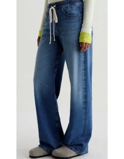 Adria Cinched Low Rise Wide Leg Jeans