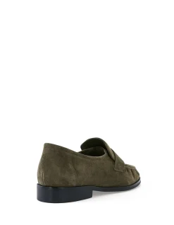 Adriel Olive Green Suede Leather Loafer