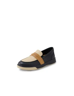 Aindrea Xf Black Camel Multi Leather Sneakers
