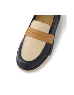 Aindrea Xf Black Camel Multi Leather Sneakers