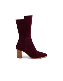 Ainslee Suede Block Heel Calf Boots