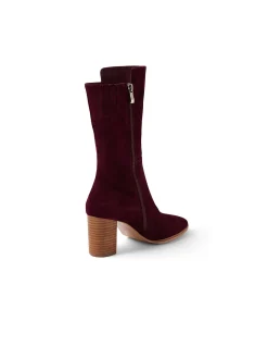 Ainslee Suede Block Heel Calf Boots