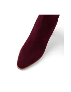 Ainslee Suede Block Heel Calf Boots
