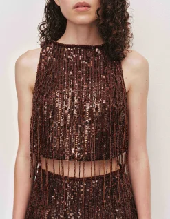 Aire Sequin Top