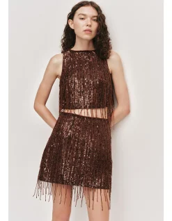 Aire Sequin Top