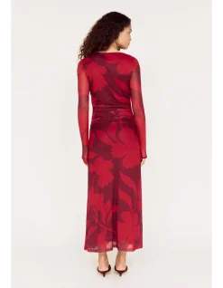 Airi Mesh Midi Dress