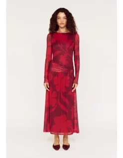 Airi Mesh Midi Dress