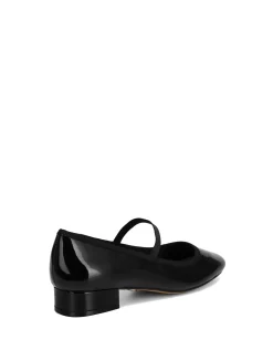 Alannah Black Crinkle Patent Leather Mary Jane