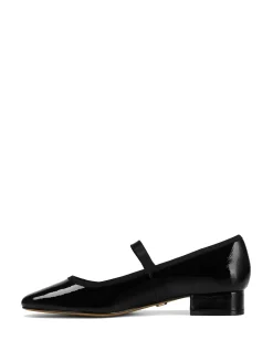 Alannah Black Crinkle Patent Leather Mary Jane