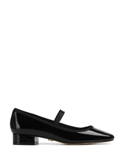 Alannah Black Crinkle Patent Leather Mary Jane