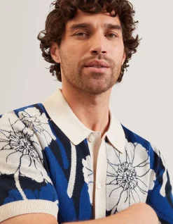 ALDERY FLORAL JACQUARD POLO