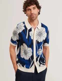 ALDERY FLORAL JACQUARD POLO