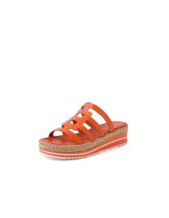 Alette Cut Out Platform Leather Slides