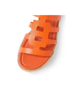 Alette Cut Out Platform Leather Slides