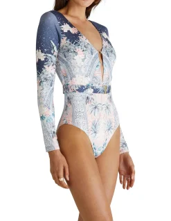 Alexandria One Piece Long Sleeve Swimsuit