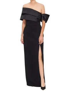 Alexis Off-Shoulder Maxi Dress with Front Slit