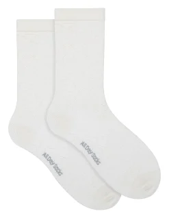 All Day Premium Fine Floral Crew Socks