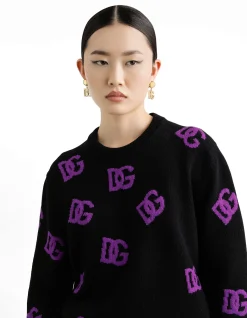 ALLOVER MONOGRAM CREWNECK SWEATER