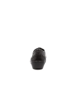 Allsorts Xw Black Leather Lace Up Flats