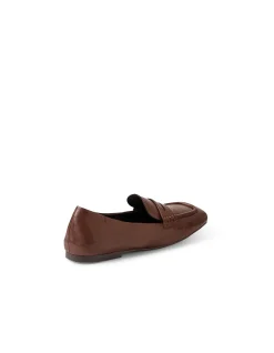 Allude Polished Leather Square Toe Loafers