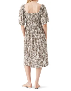ALONA SHIRRED DRESS