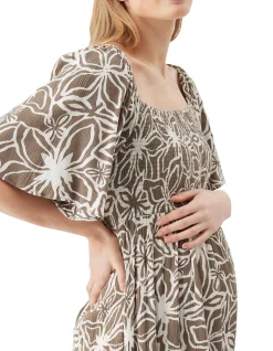 ALONA SHIRRED DRESS