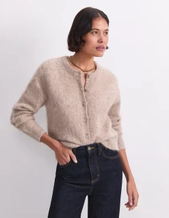 ALPACA BLEND CROPPED CARDIGAN