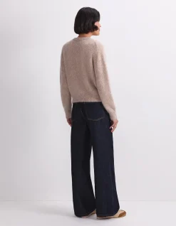 ALPACA BLEND CROPPED CARDIGAN