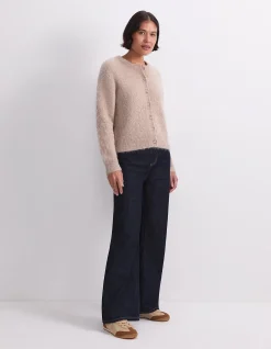 ALPACA BLEND CROPPED CARDIGAN