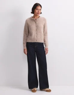 ALPACA BLEND CROPPED CARDIGAN