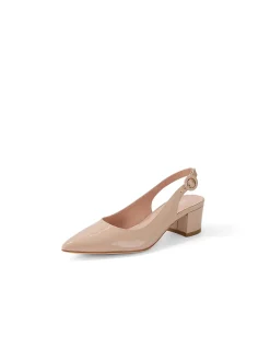 Amali Latte Patent Leather Pump Heels