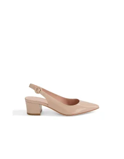 Amali Latte Patent Leather Pump Heels