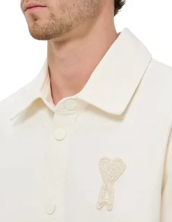 Ami de Coeur Cotton Twill Snap Overshirt