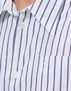 Ami De Coeur Wide Stripe Cotton Long Sleeve Shirt