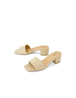 ANAAH Woven Block Heel Slide Sandals