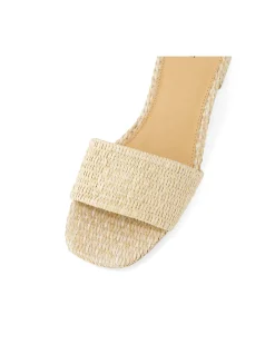 ANAAH Woven Block Heel Slide Sandals