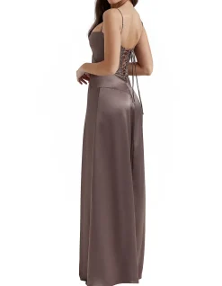 ANABELLA LACE UP MAXI DRESS