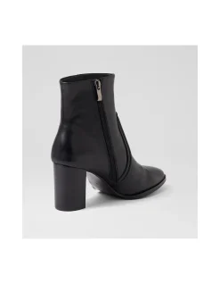 Anani High Block Heel Leather Ankle Boots