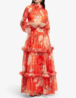 Angela Ruffled Maxi Dress