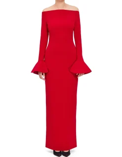 ANICA LS ROUND NECK MAXI DRESS